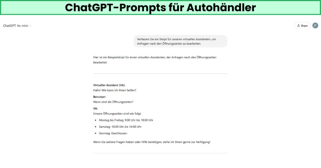 100 ChatGPT-Prompts für Autohändler zur Vereinfachung der Arbeitsbelastung
