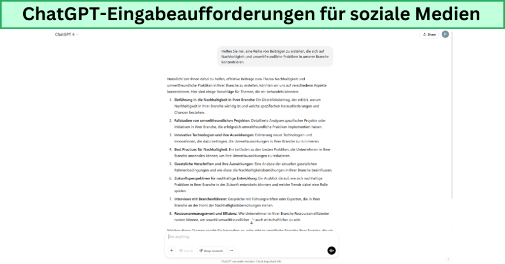 ChatGPT-Eingabeaufforderungen für soziale Medien im Jahr 2025