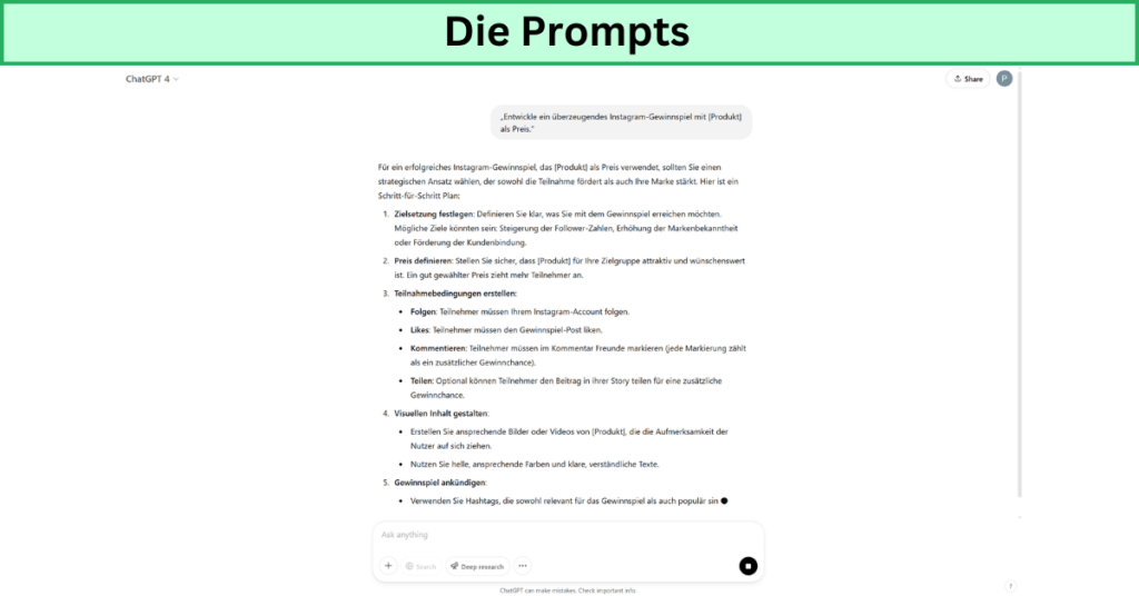 Die Prompts