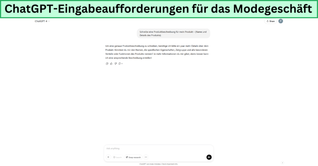 ChatGPT-Eingabeaufforderungen für das Modegeschäft