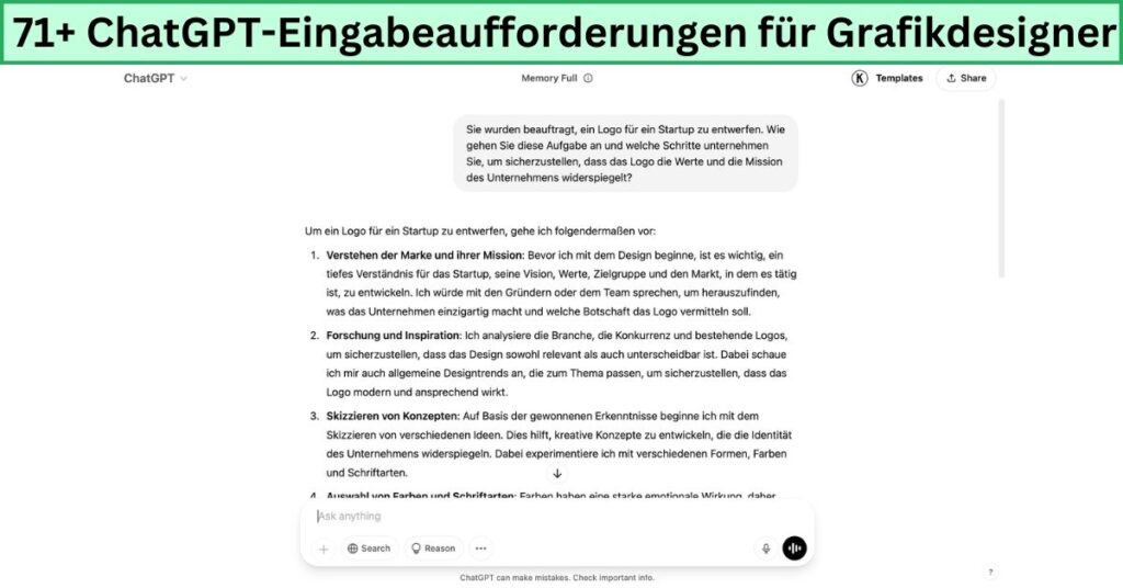 71+ ChatGPT-Eingabeaufforderungen für Grafikdesigner
