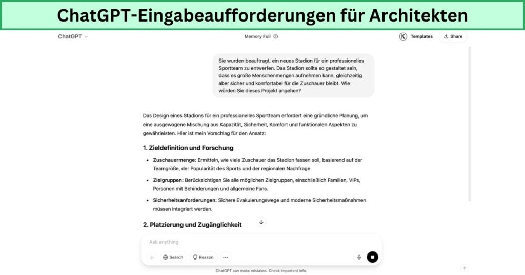 ChatGPT-Eingabeaufforderungen für Architekten