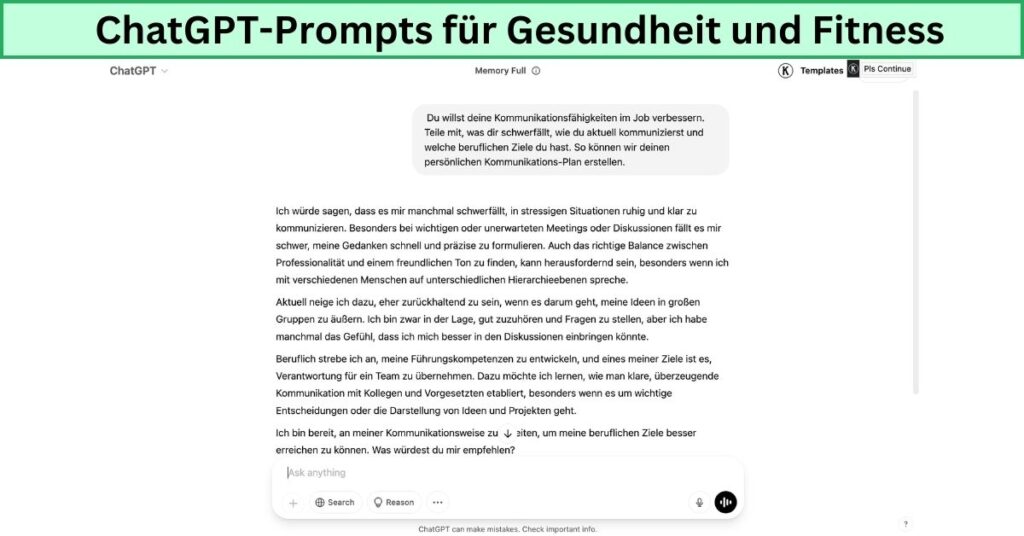 ChatGPT-Prompts für Gesundheit und Fitness